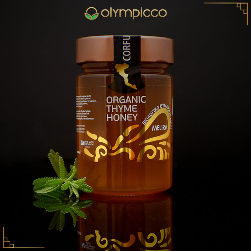 MELIRA Greek Unfiltered Raw Organic Thyme Honey - 450g/15.8 oz