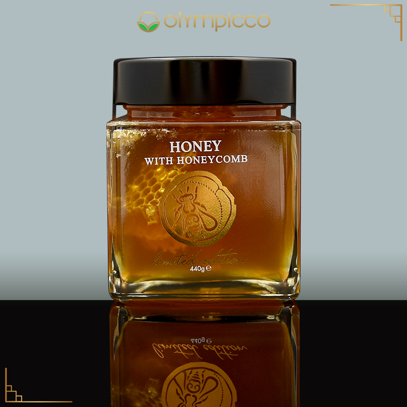 MELIRA Greek Unfiltered Raw Thyme Honey with Honeycomb