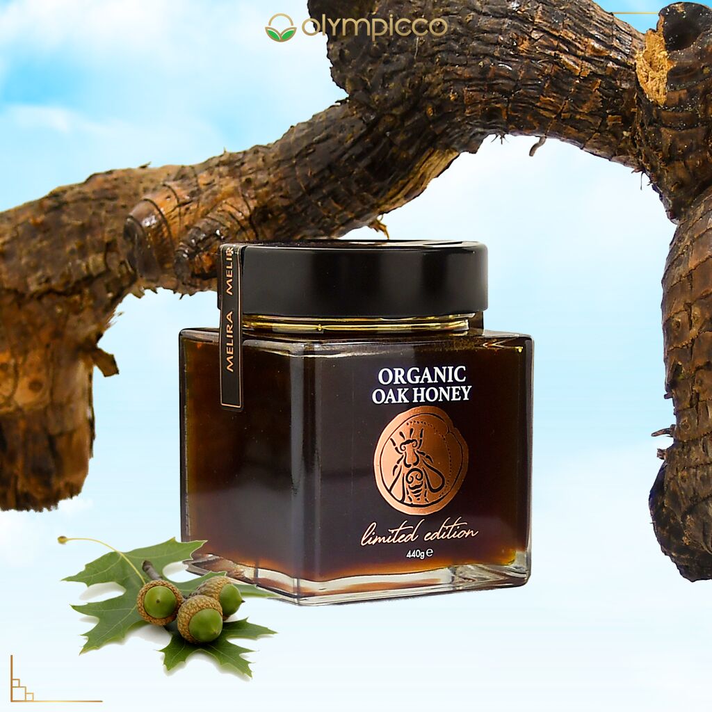 Melira – Premium Greek Organic Wild Oak Honey 100% Raw 15.5 oz