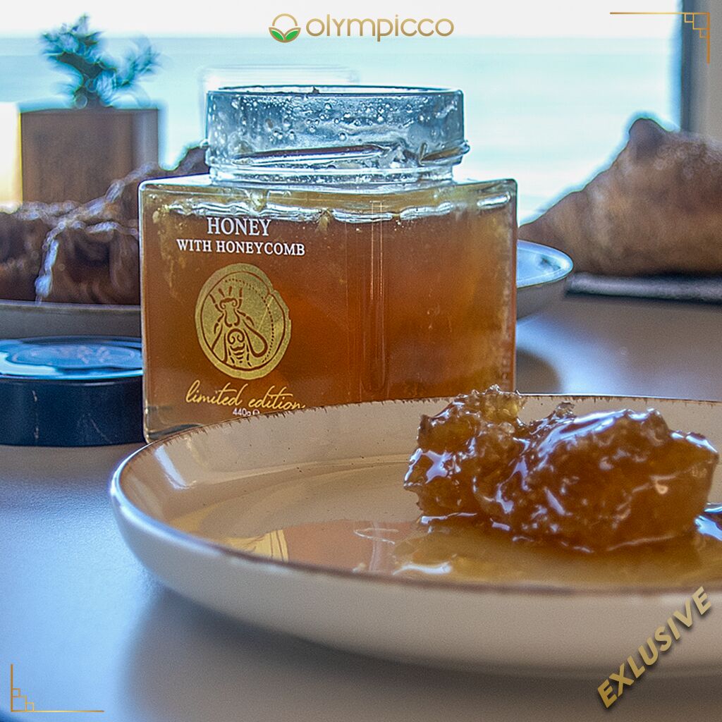 MELIRA Greek Unfiltered Raw Thyme Honey with Honeycomb