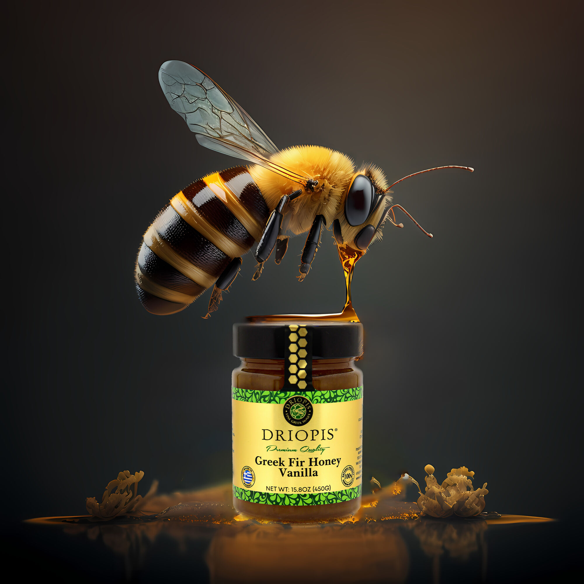 DRIOPIS Greek Vanilla Fir Tree Honey – Limited Production 450g/15.8oz